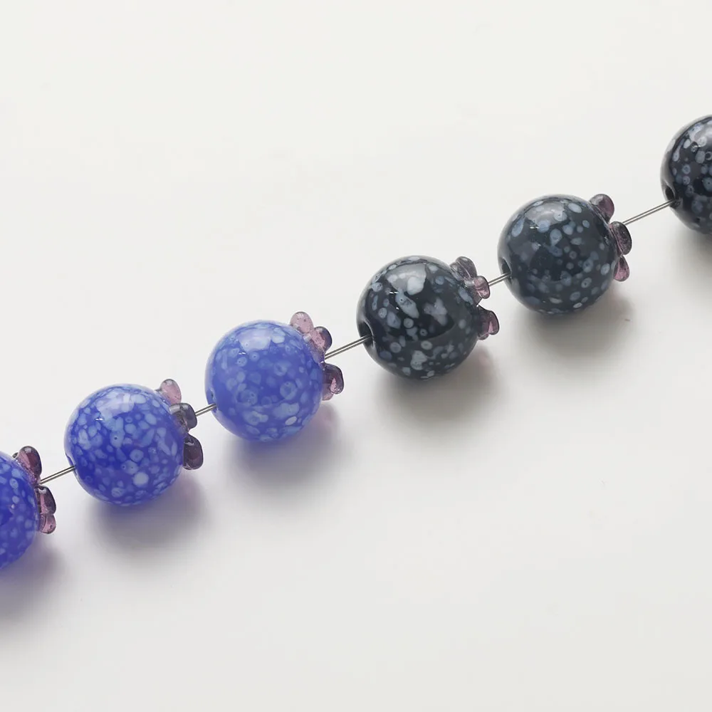 4 шт. стеклянные бусины в форме черники для изготовления ювелирных изделий