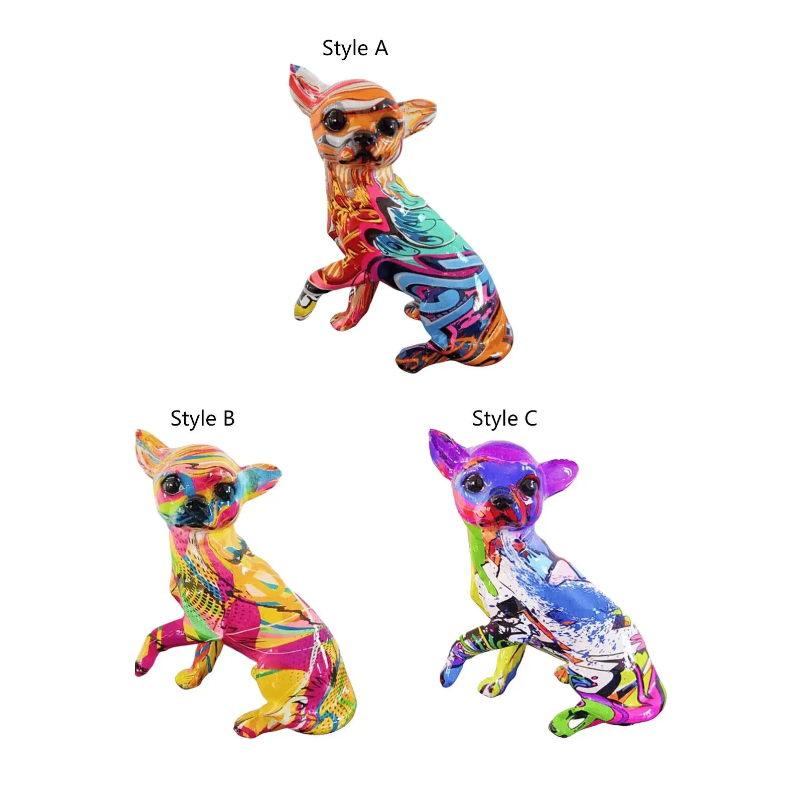 Статуя собаки чихуахуа граффити статуя животного для гостиной