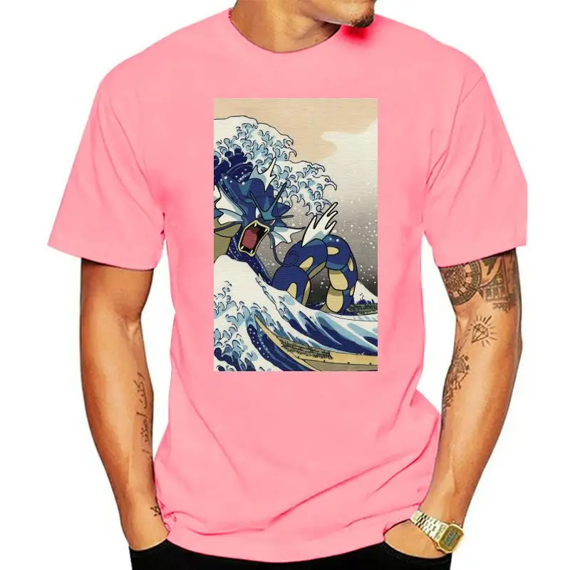 

Футболка The Great Wave Off Gyarados, gyarados the great wave off kanagawa the great wave, японское аниме water magikarp blue