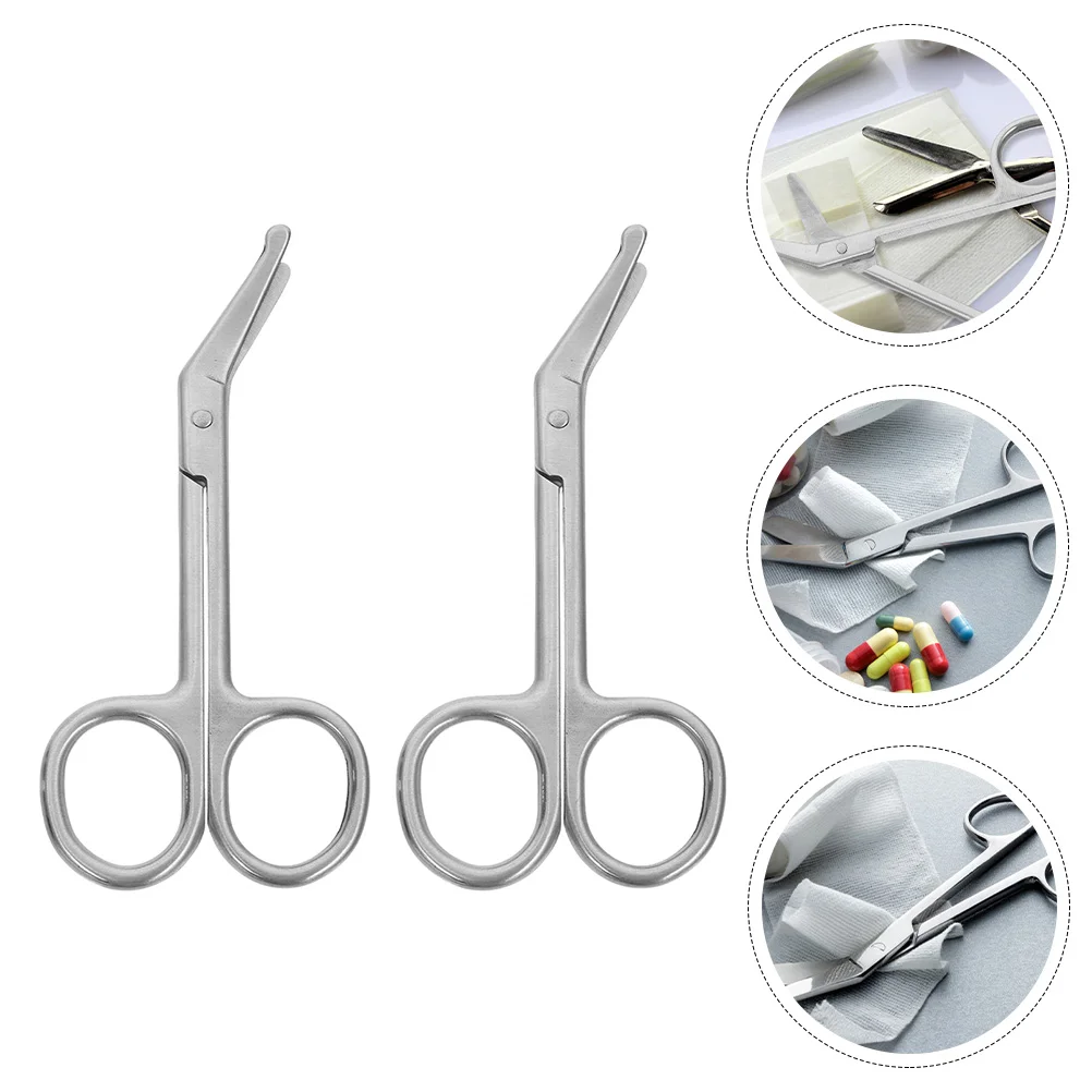 

2pcs Bandage Scissors Stainless Steel Gauze Scissors Gauze Cutting Tools