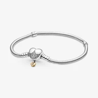 mybeboa moments heart snake chain bracelet 925 solid silver bracelets women original jewelry gift