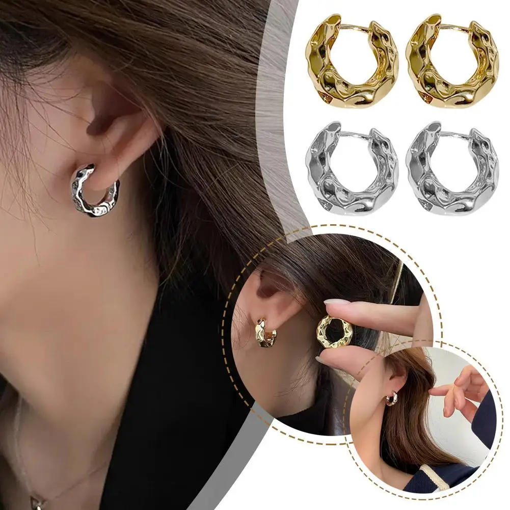 Женские серьги-кольца из нержавеющей стали S8A4