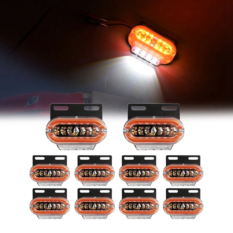 10 шт. боковые габаритные огни для грузовика 24 В
