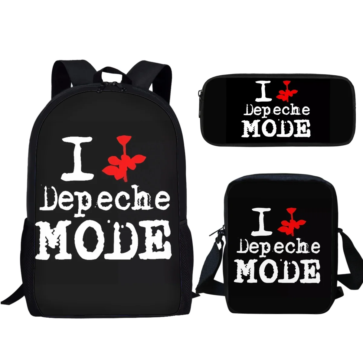 

Школьные ранцы с принтом «I Love Depeches», вместительный повседневный рюкзак для мальчиков и девочек, сумки для книг, сумки для обеда, канцелярские принадлежности