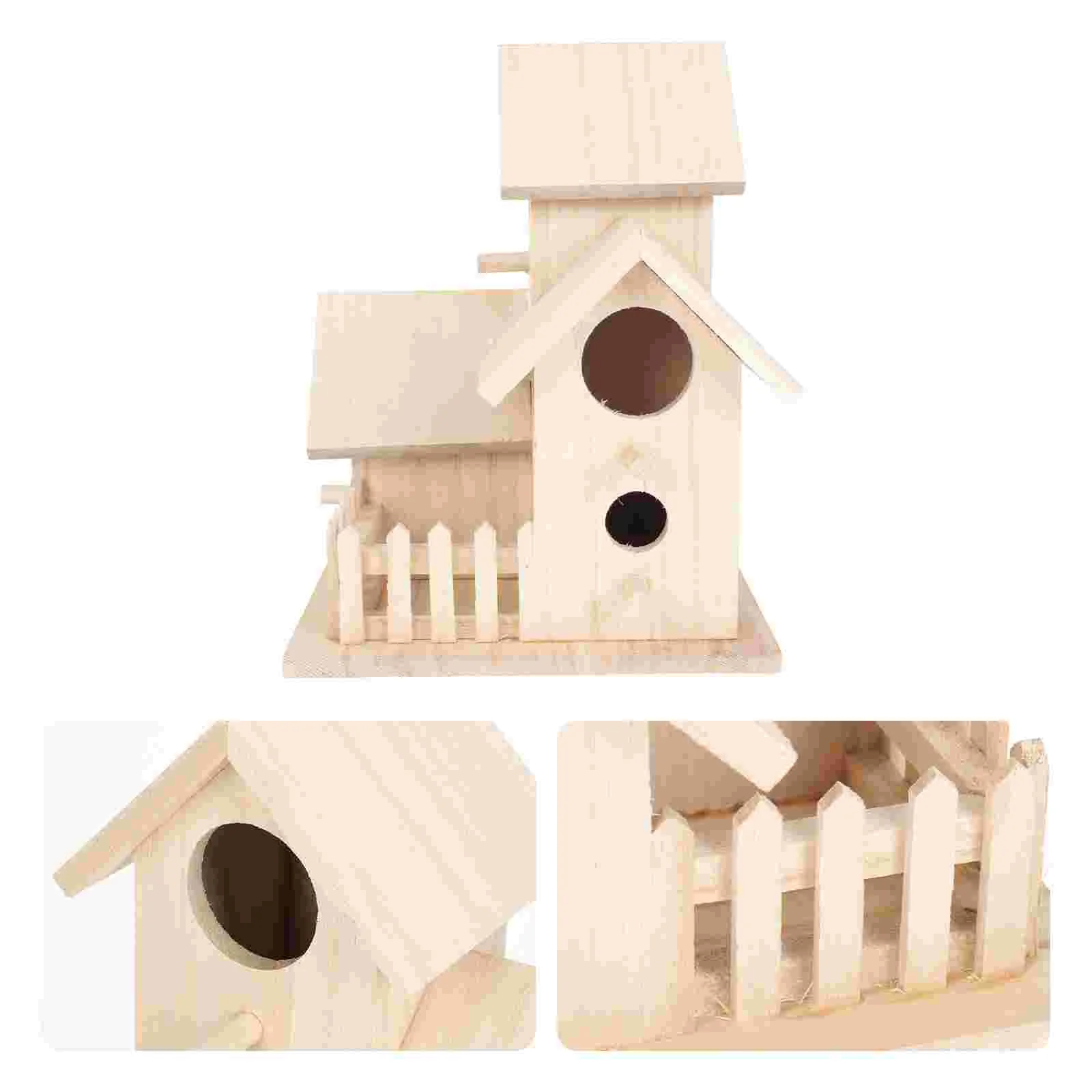 

Wooden Bird Nest Creative Birds House Hanging Bird Nest Outdoor Birdhouse