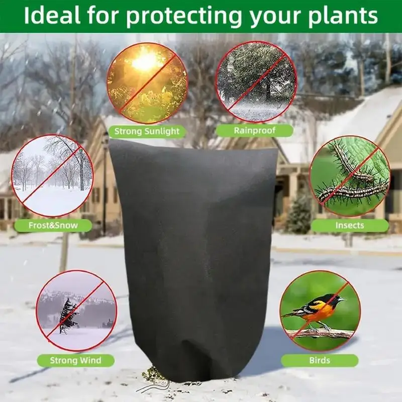 4 шт. зимние защитные сумки для растений защитный чехол на шнурке прочные