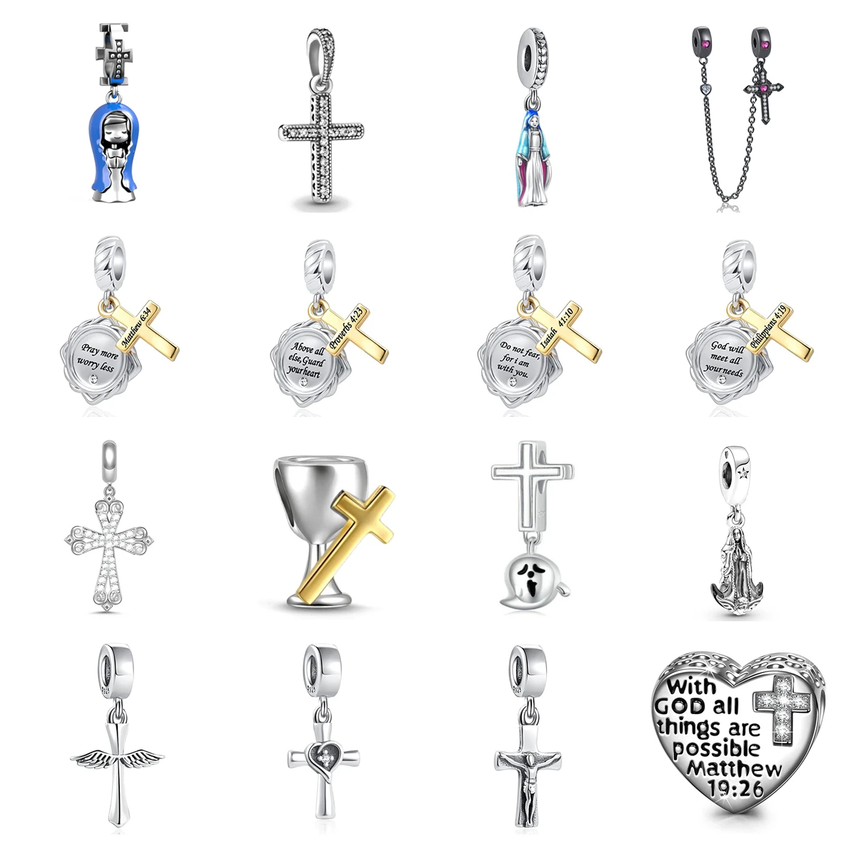Новинка яркая религиозная подвеска цепочка безопасности Шарм-бусина подходит