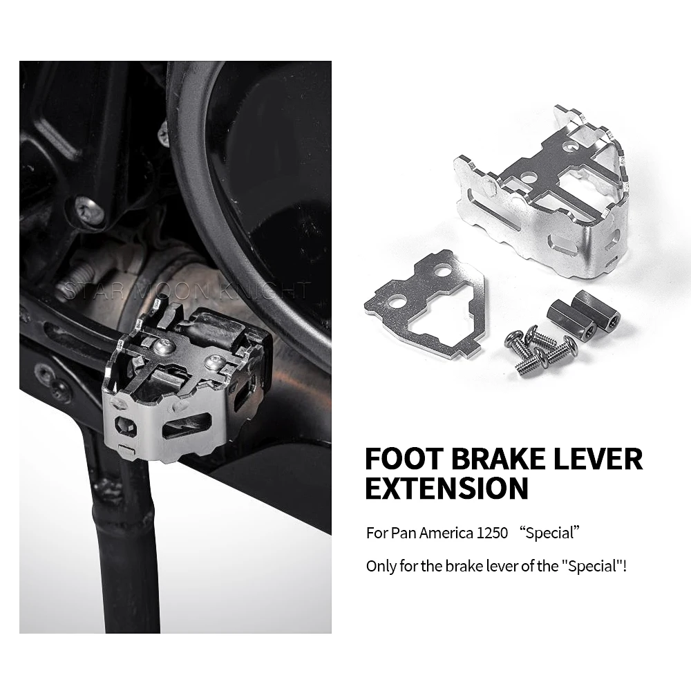 

For RA1250 Pan America 1250 Special 2021- Motorcycle Accessories Foot Brake Lever Extension Pedal Step Tip Plate Enlarge Extende