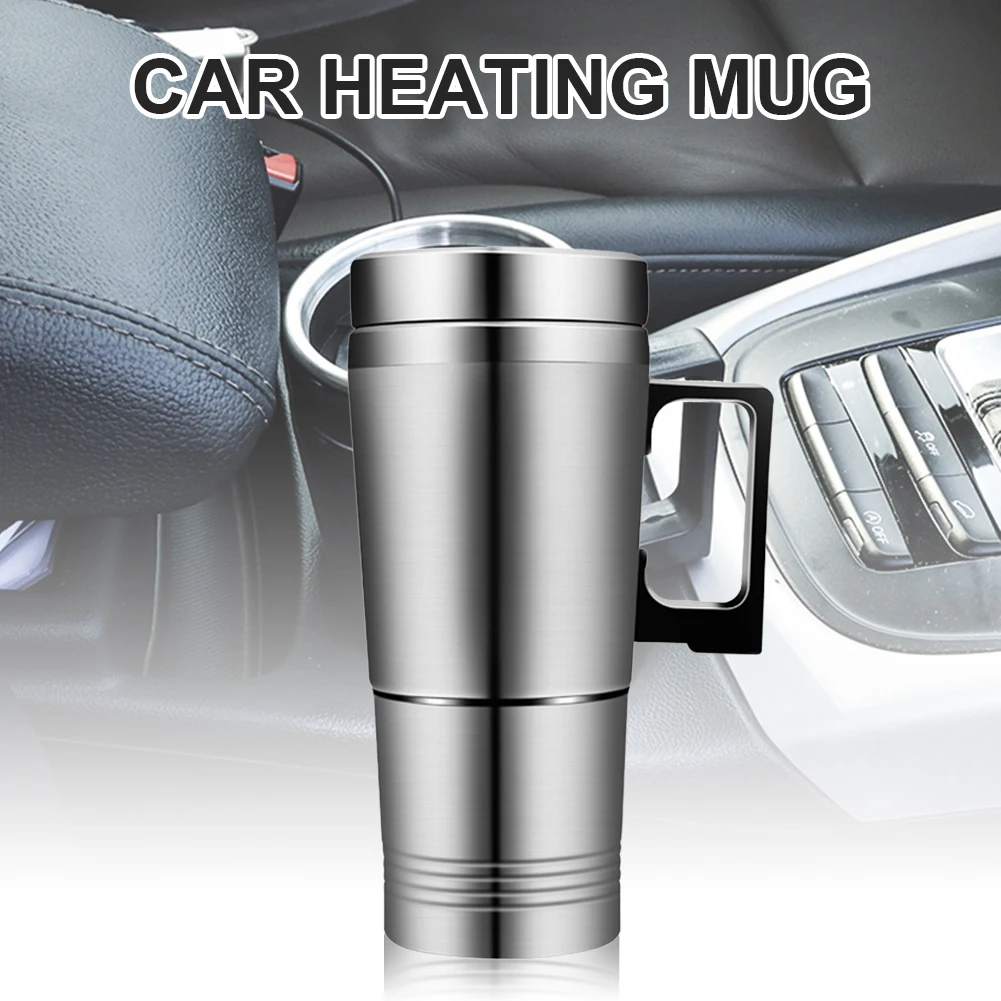

12v/24v Stainless Steel Car Heating Cup Travel Heated Mug Good Sealing Hot Water Bottle Coffee Tea Cup