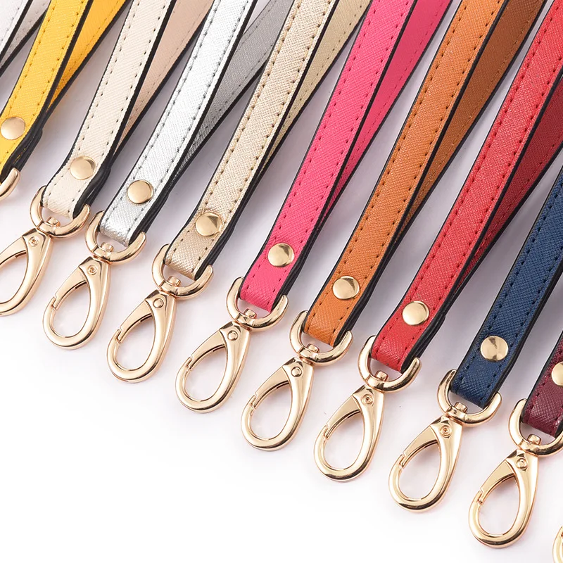 New Waterproof PU Leather Wallet Strap Belt Portable Replaceable Handbag Metal Bag Wrist Strap Straps Key Belt 21cm