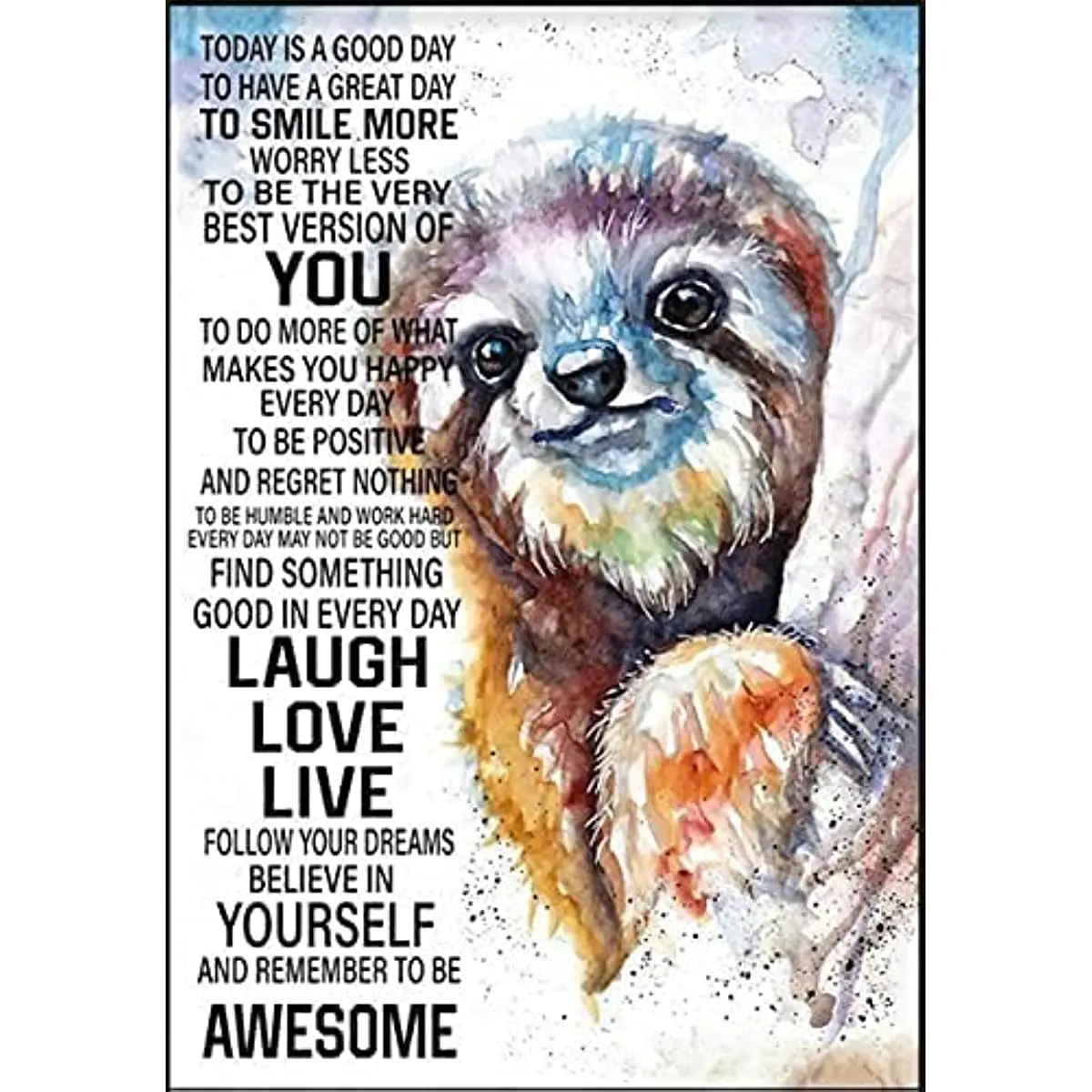 

Funny Metal Sign Sloth You Laugh Love Live Retro Bedroom Bathroom Wall Decoration Tin Sign Painting 8x12 in