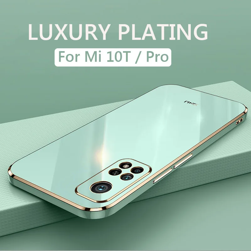 

Роскошный чехол для телефона с квадратным покрытием для Xiaomi Mi 10T Pro Mi10T Pro, противоударный мягкий силиконовый чехол из ТПУ