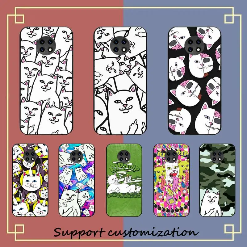 

Middle cute fingers cat-RIPNDIPS Phone Case for Redmi 5 6 7 8 9 A 5plus K20 4X S2 GO 6 K30 pro