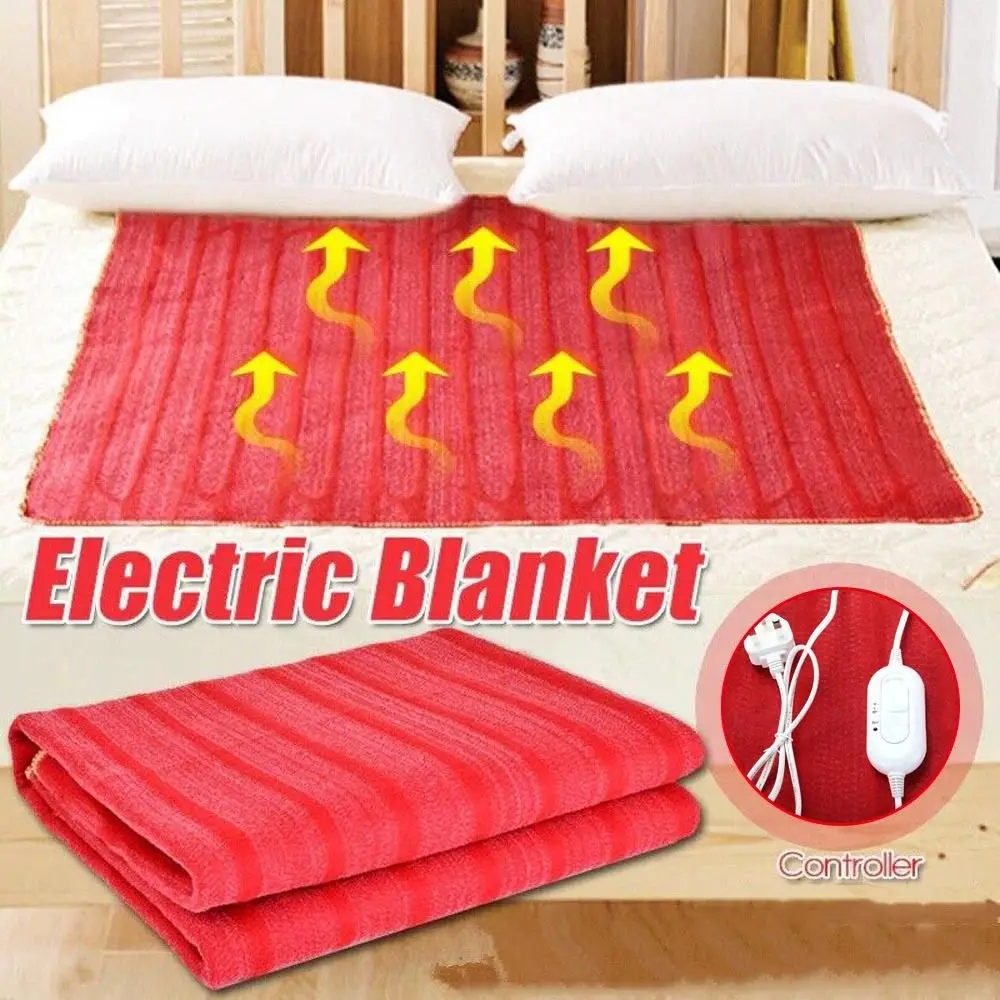 Waterproof No Electricity Leakage Winter Red 220V Electric Blanket Heated Blanket Heater Body Warmer