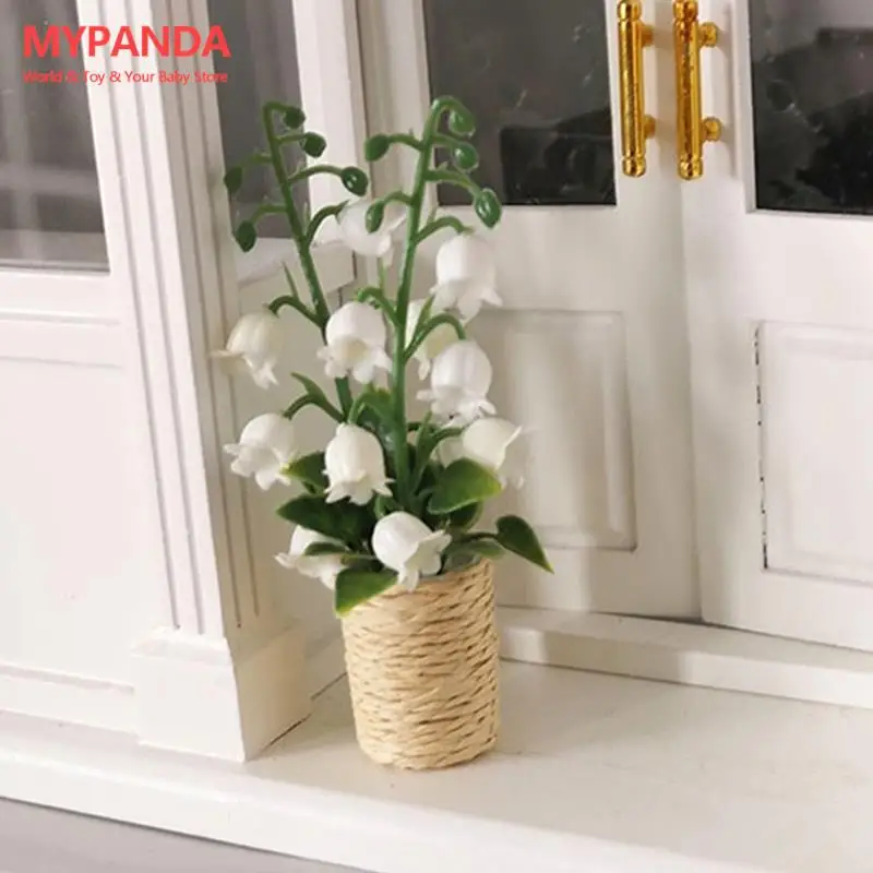 

1 шт. 1:12 Миниатюрный Кукольный домик, гиацинты, Горшечное растение, цветок, модель бонсая, домашний сад, декоративная игрушка для гостиной