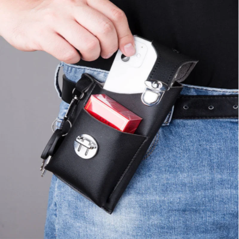 Leather Phone Holster With Belt Clip Leather Cellphone Holder For Belt Pu Belt Phone Pouch Wallet Case Compatible Leather Case