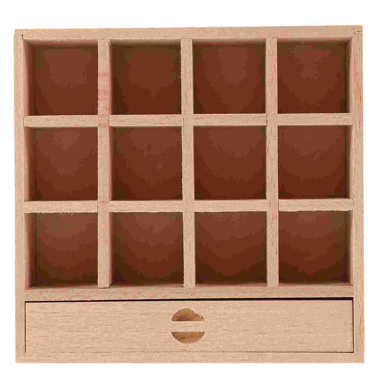 

Toys Dollhouse Locker Miniature Drawer Cabinet Delicate Decorative Supply Wood