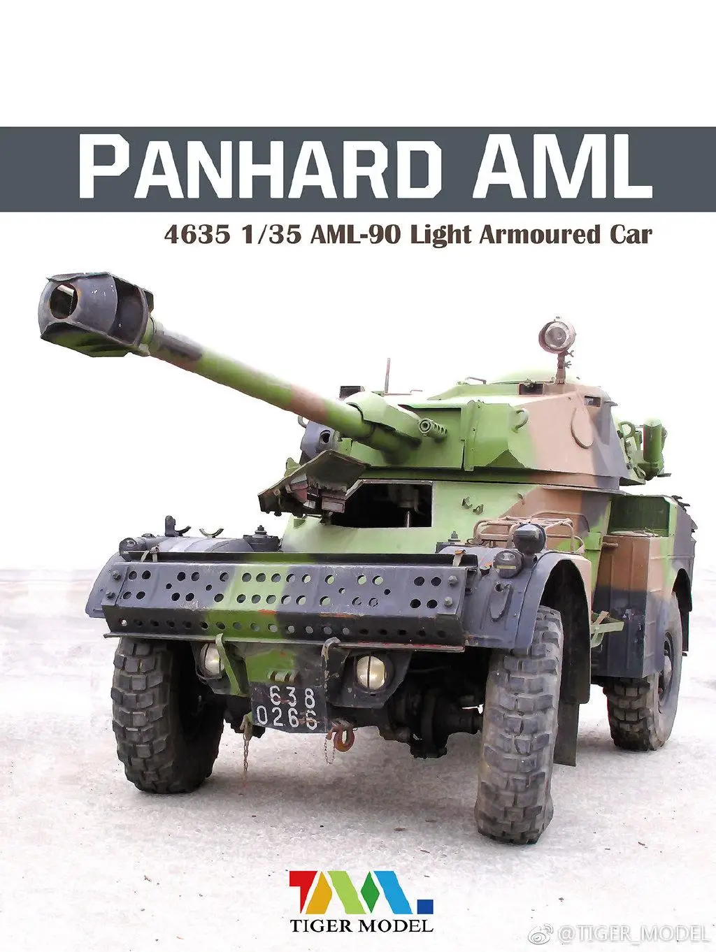 Легкая бронированная модель автомобиля Tiger 4635 Panhard AML-90 в масштабе 1/35