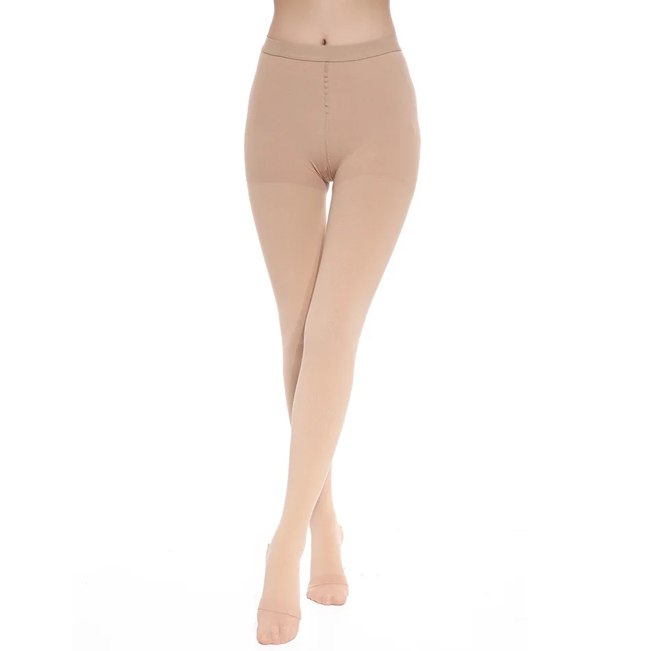 Медицинские компрессионные чулки 34-46 мм рт. Ст. женские колготки с открытым