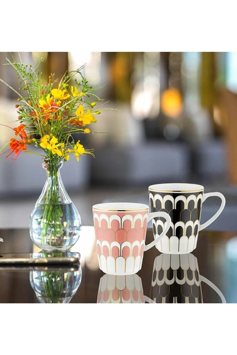 Кружка The Mia 2 Li черно-розовая 300 куб. См |