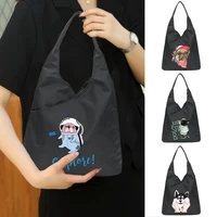 shopper cute dog print kawaii bag harajuku women shopping bag water proof shopper packs girl handbag tote bags lady storage pack