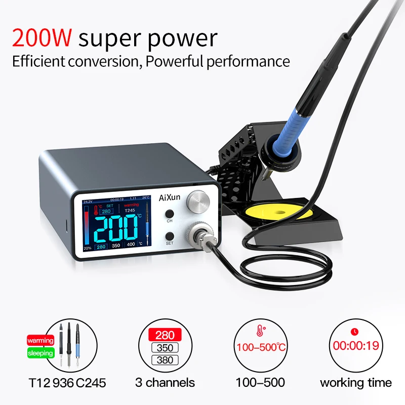 

JCID Aixun T3A T3B intelligent Welding Station With Soldering Iron T115 T245 T210 Handle Welding Tips For Phone BGA Repair Tools
