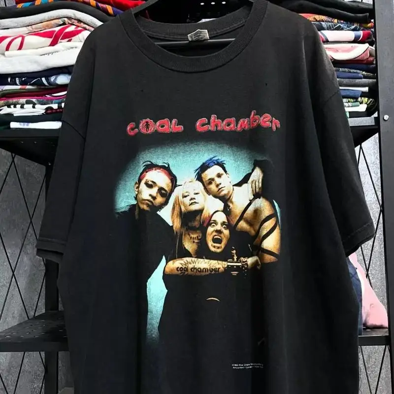 Фото Футболка Coal Chamber Band Tee 1999s Rock Band, черная, унисекс, переиздание, размеры S-5XL №1