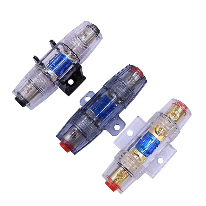 

60A Practical Pure Copper Amplifier Power Wire Fuse Holder Professional Subwoofer Fuse Holder Safe for Vehicle
