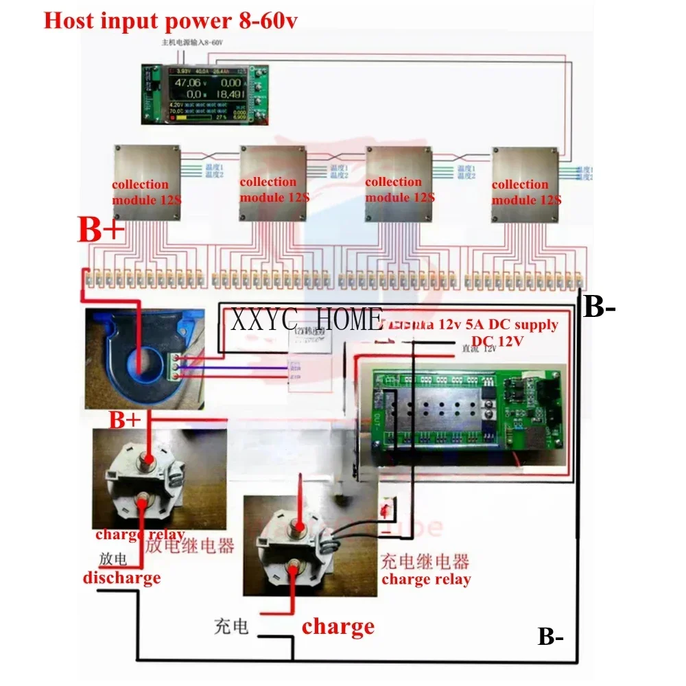 Настройте стандартную систему флюоресцентных устройств 96S BMS 12S 24S 36S 48S 60S 72S 84S 100A