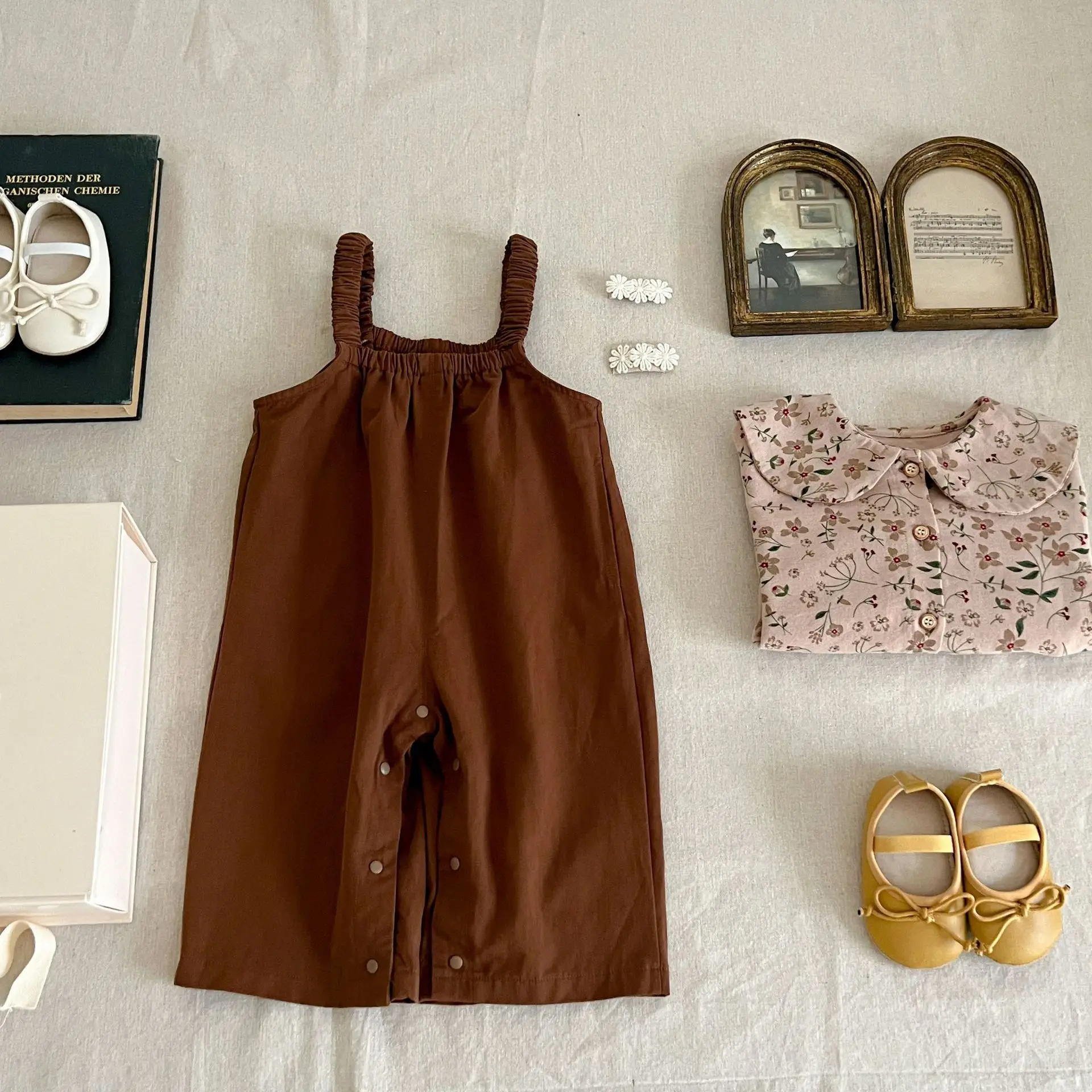 Одежда для маленьких девочек комплект из 2 предметов футболка на подтяжках