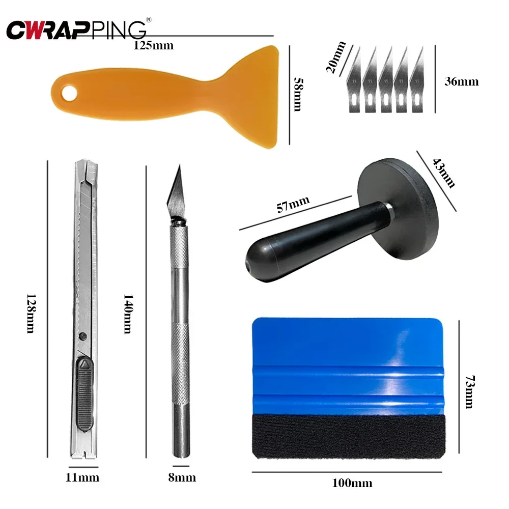 13/12/9 шт. автомобильный виниловый скребок для виниловой пленки