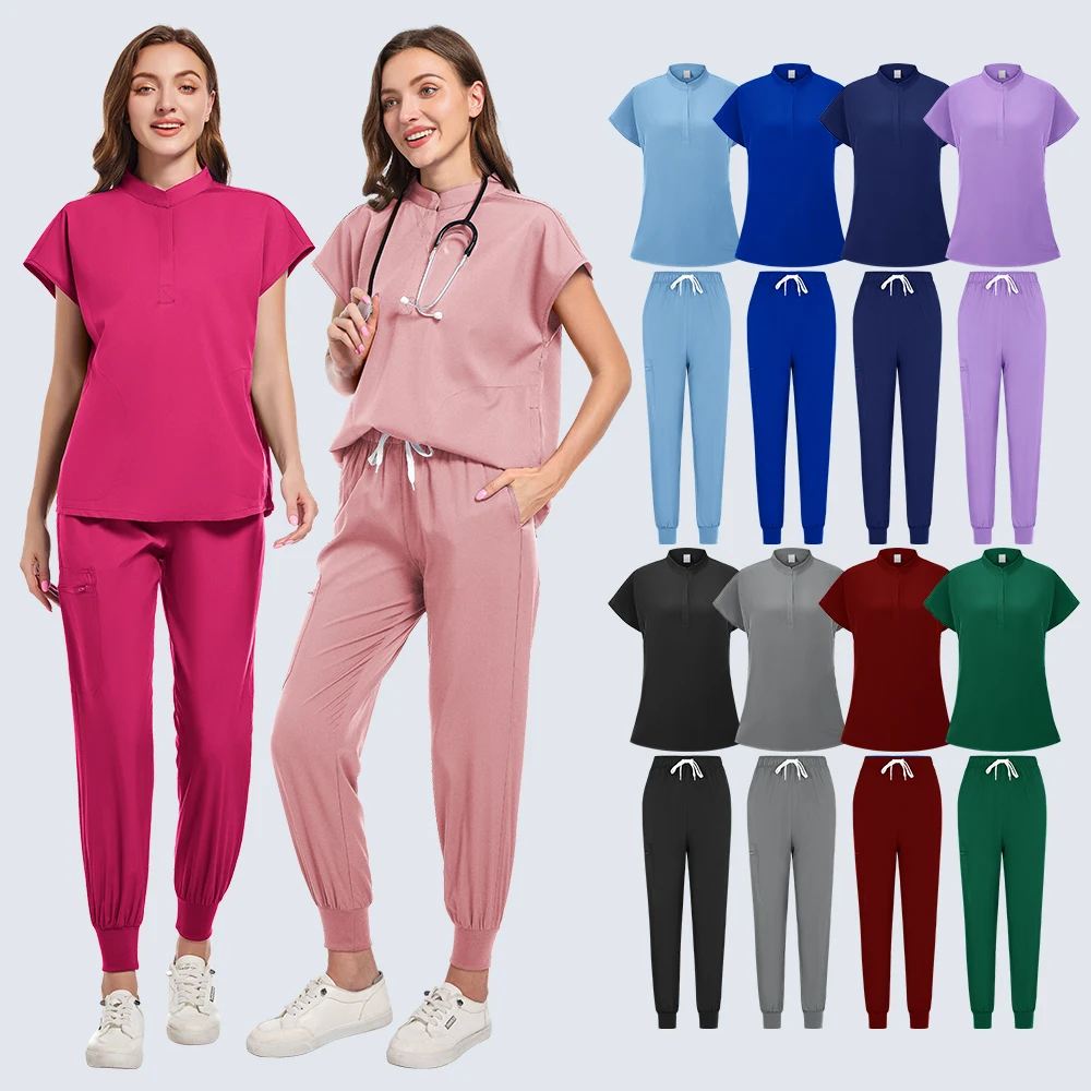 Модная медицинская униформа женские наборы скрабов больничные врачи аксессуары