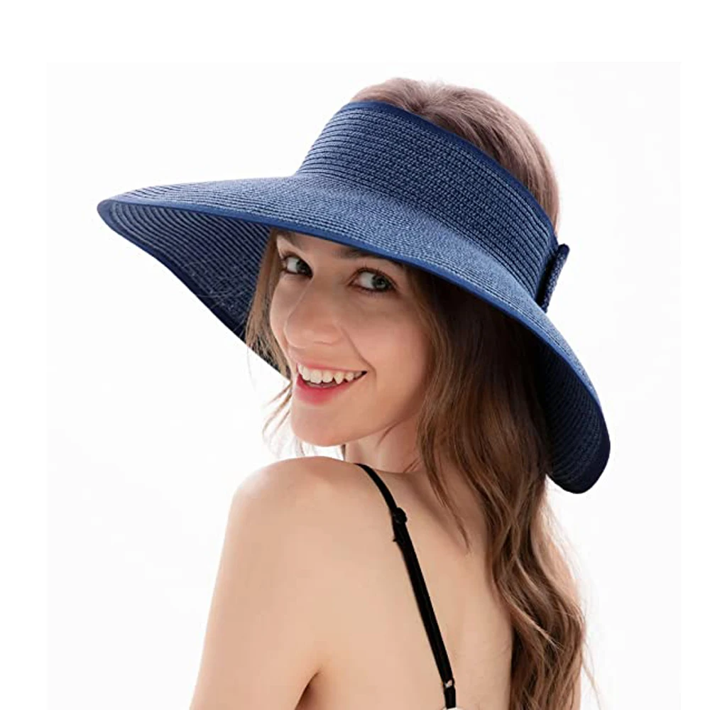 

Шляпа Женская Солнцезащитная с бантом и защитой от УФ-лучей