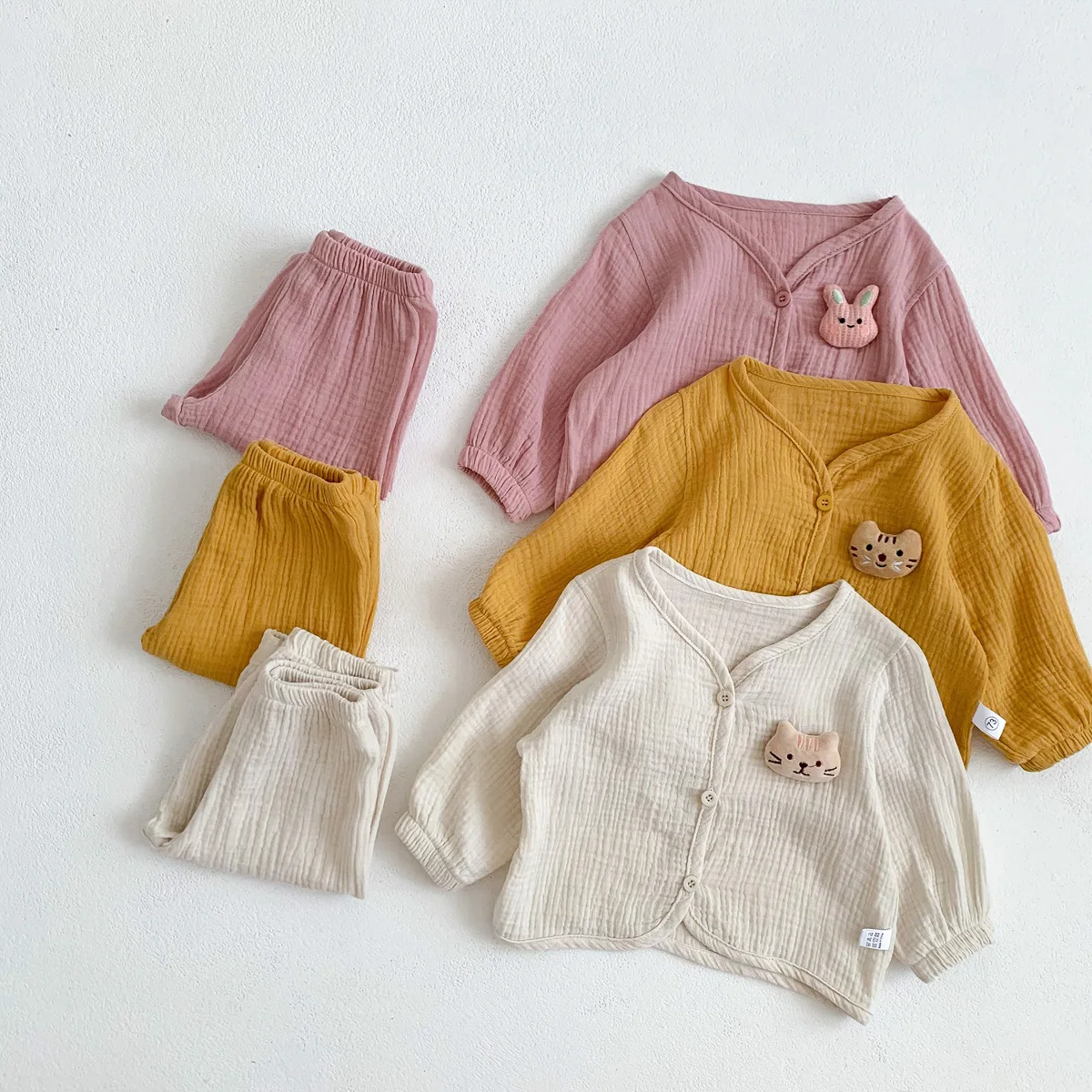 Baby Clothing Spring And Autumn New Style Girls And Boys Leisure Long Sleeved Cardigan Two Piece Trousers Set Baby Suit