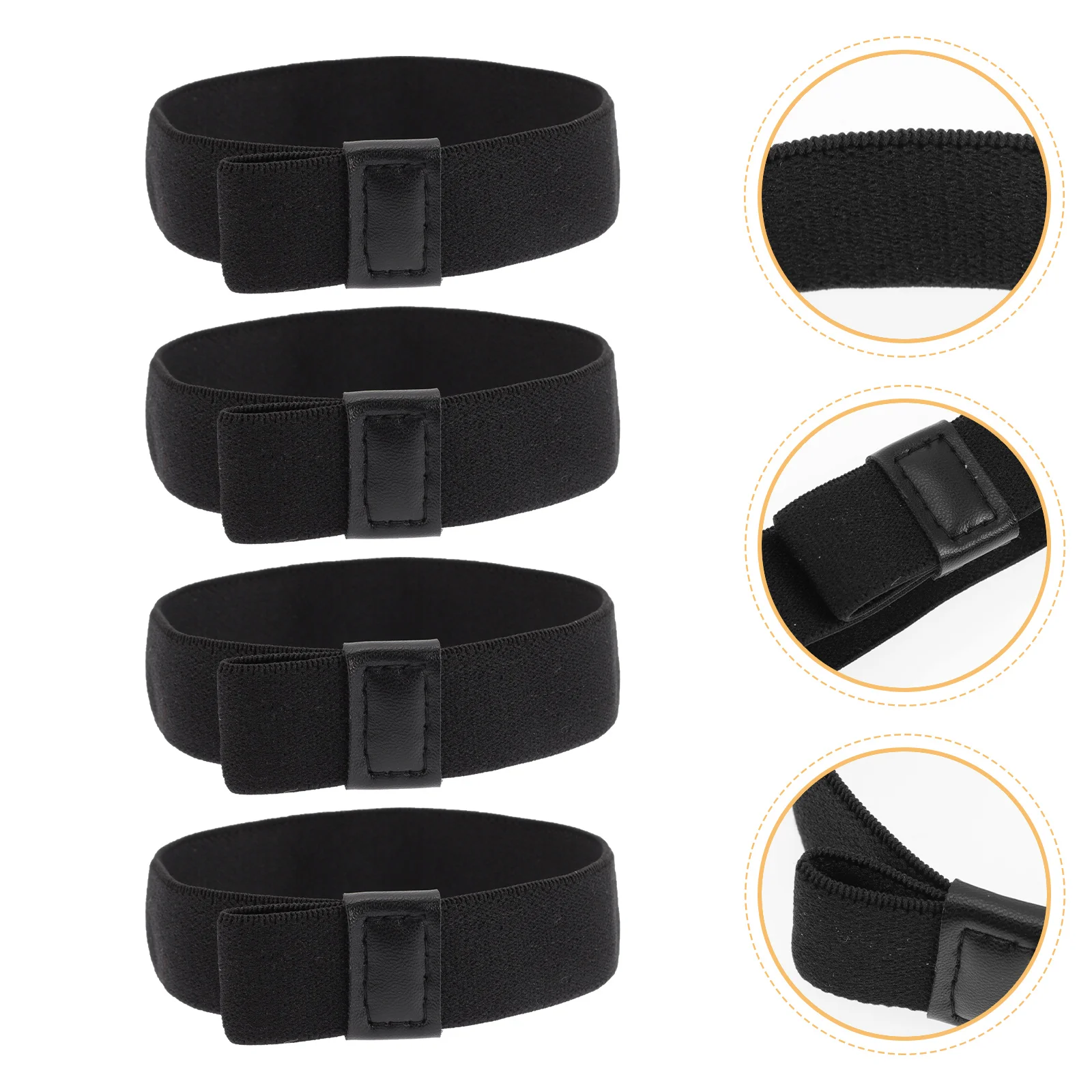 

4 Pcs Bento Wrap Bands Kids Box Accessories Lunch Boxes Black Elastic Belt Container Strap Replacement Fixed Lunchbox Rope