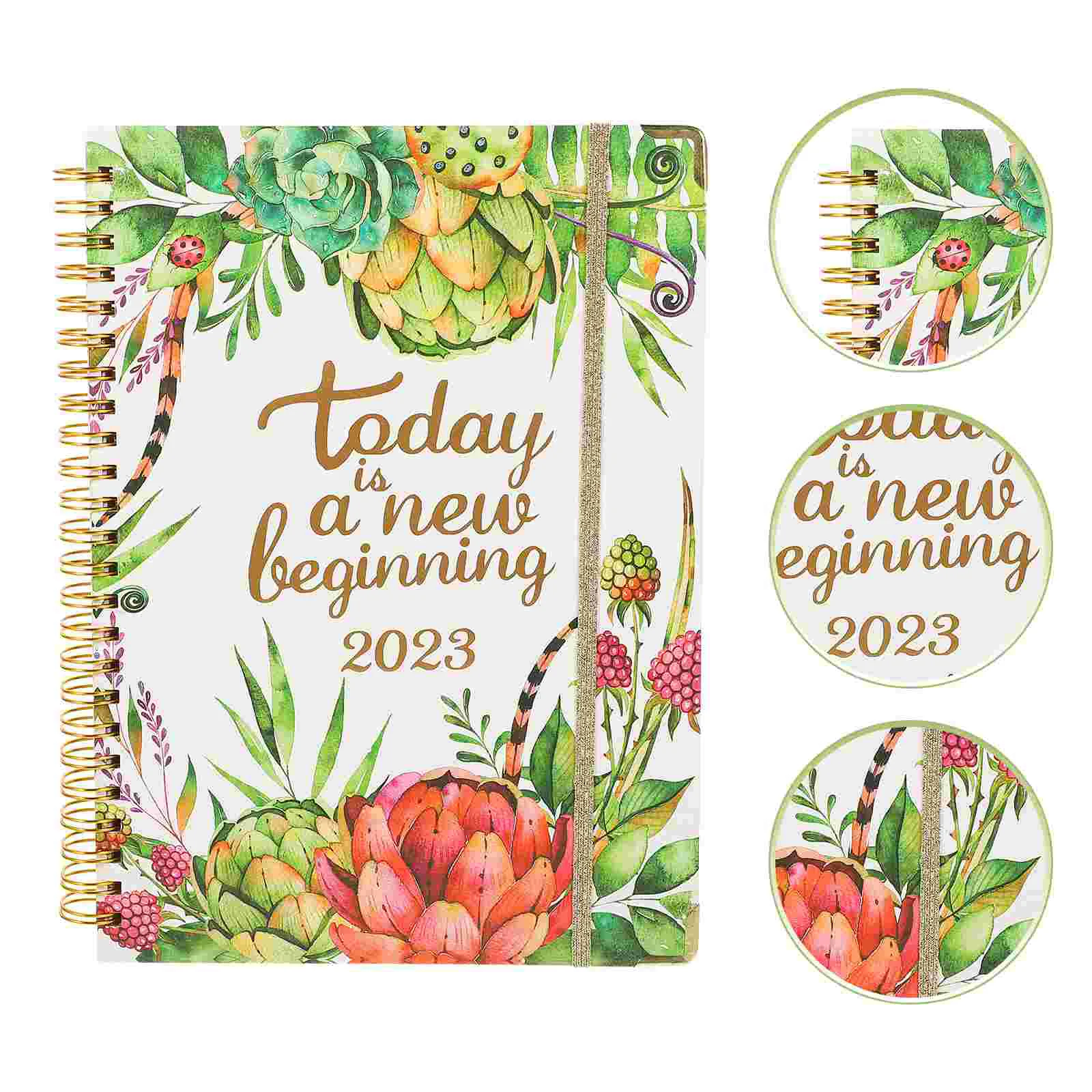 

Notebook Planner Notepad 2023 Journal Daily Agenda Spiral Wired English Schedule Office Academic Time Plans Diarywirebound