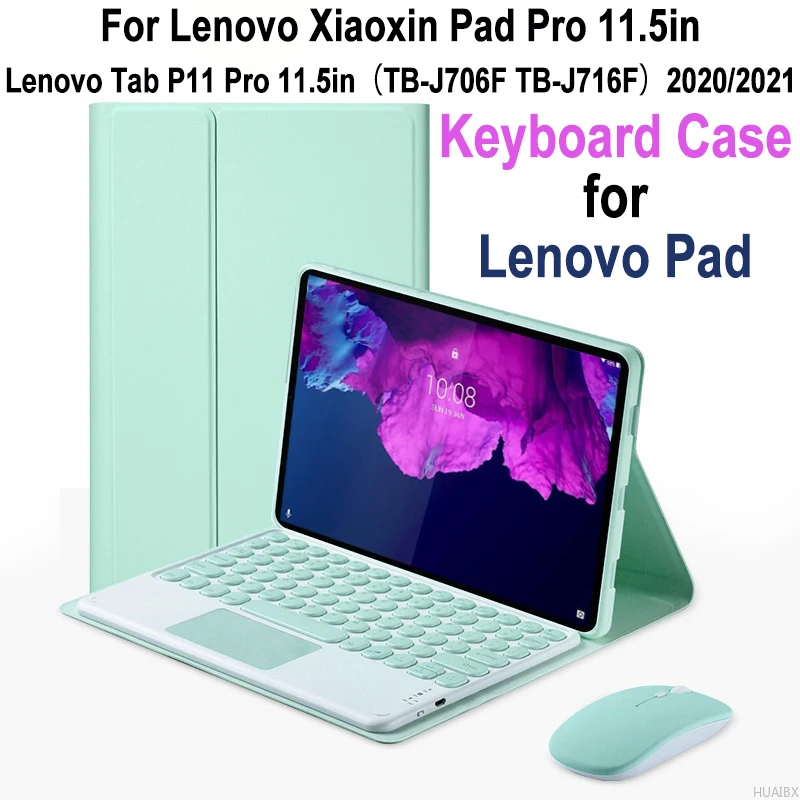 

Case for Lenovo Xiaoxin Pad Pro 2020/2021 11.5 Inch, Detachable Keyboard Cover for Lenovo Tab P11 Pro 11.5" TB-J706F J716F