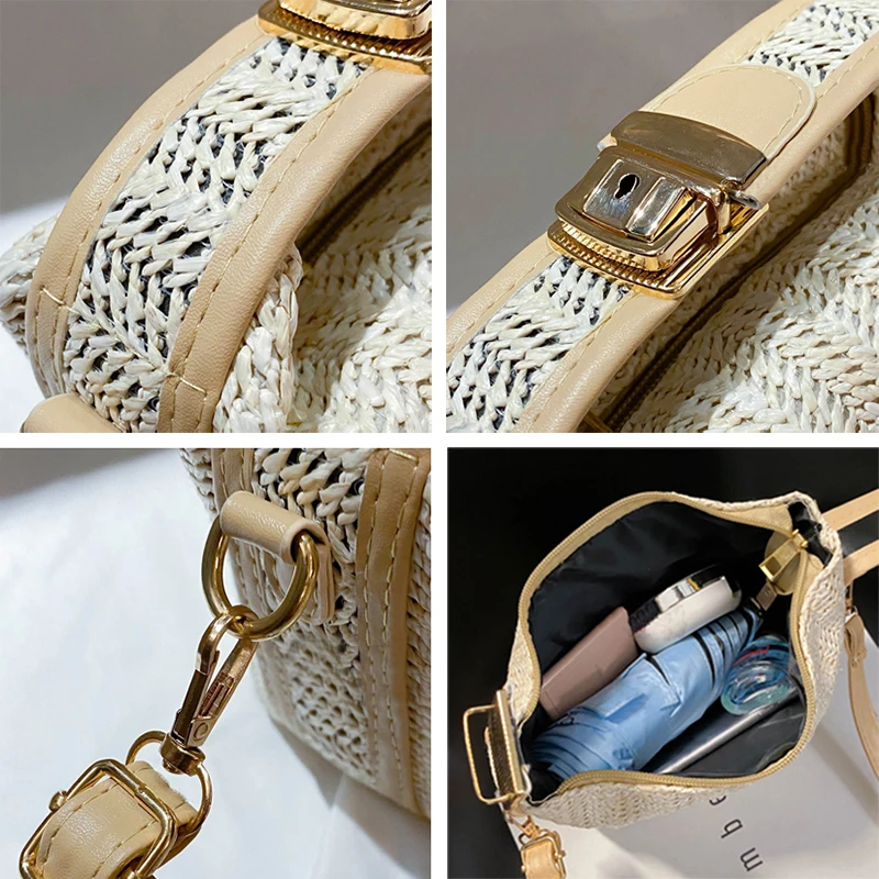 Женская весенне-летняя новая сумка плетеная Сумка через плечо