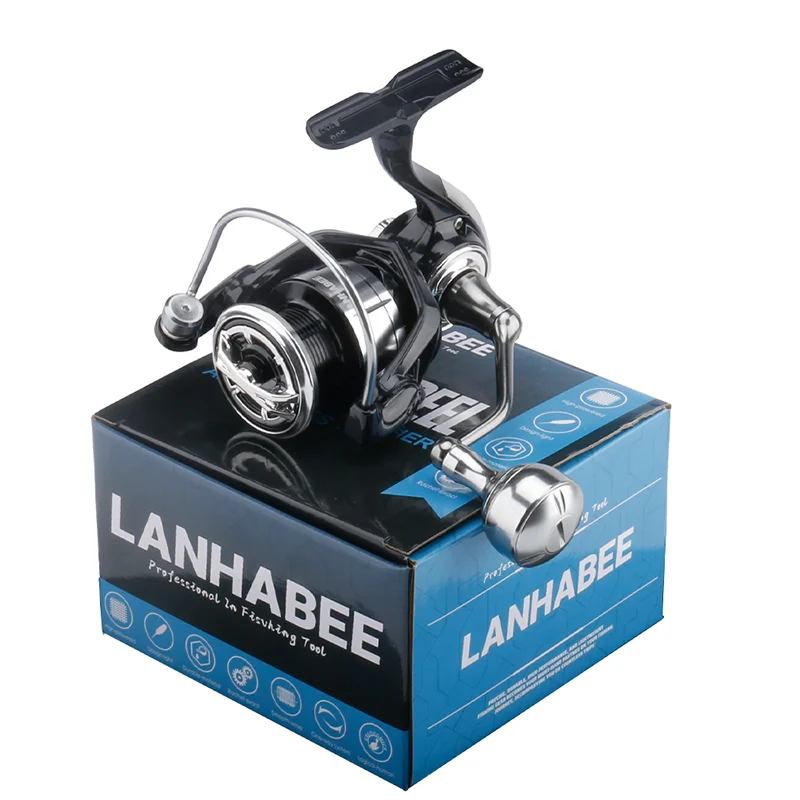 Катушка для спиннинга LANHABEE Saltwater, рыболовная катушка, водонепроницаемая, с ЧПУ, металлическая, винтовая, резьба, алюминиевая, для пресной воды, шпуля 2000 5000 (art.: 3920cc3fee810) - 3920cc3fee810