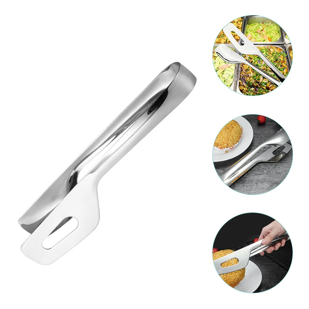 

Tongs Tongsalad Bread Bbq Steak Clamps Barbecue Metal Grilling Clamp Serving Cake Dessert Cooking Clip Clips Buffet Ice Kitchen