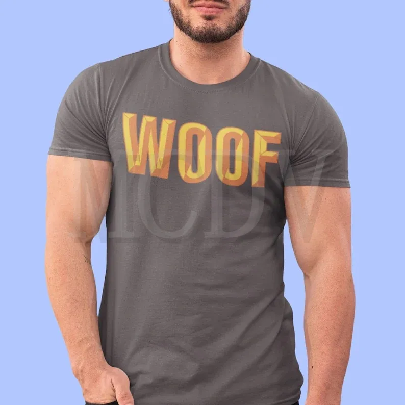 

2023 Summer Men's Woof Paw Bone Casual T-Shirt The Colorful The Best He Him Hole LGBT3D Printed T Shirt