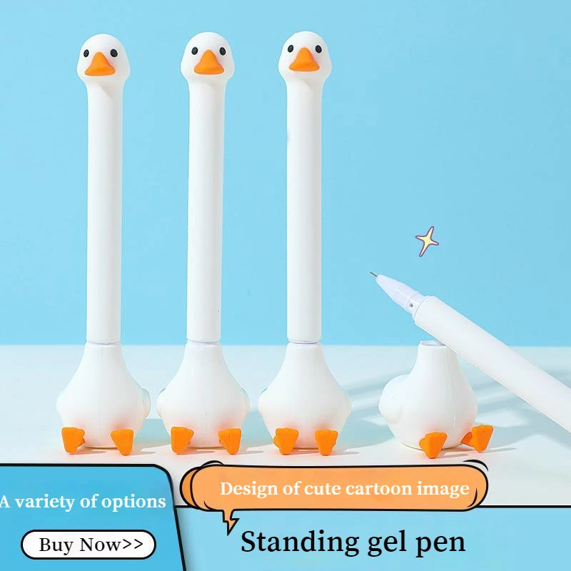 

Creative Cartoon Station Vertical Gel Pen Cute Little Dinosaur High-value Student Blackwater Pen Soft Gel Pen Gift