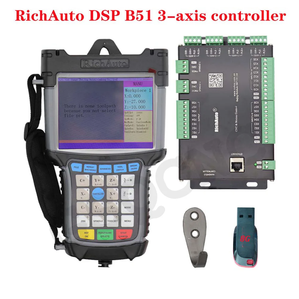 RichAuto DSP B51 B55 B57 B58 B517 B581 автономная 360-осевая система управления движением с ЧПУ с ручным фонариком с G-кодом