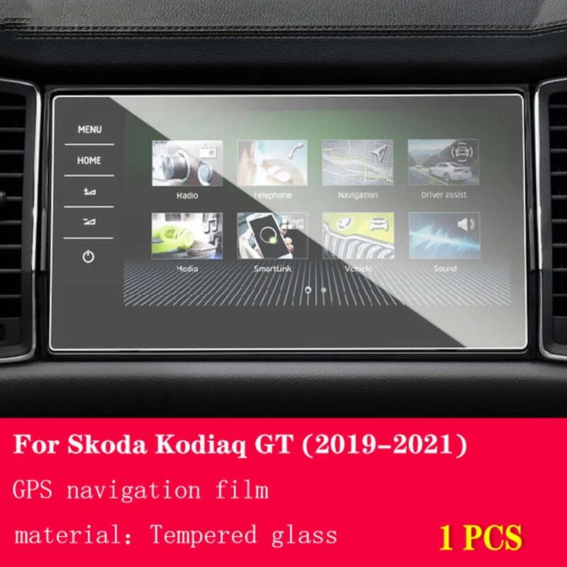 

Для Skoda Kodiaq GT 2019-2023 автомобильные аксессуары GPS-навигатор Экран защитная пленка из закаленного стекла с защитой от царапин интерьер
