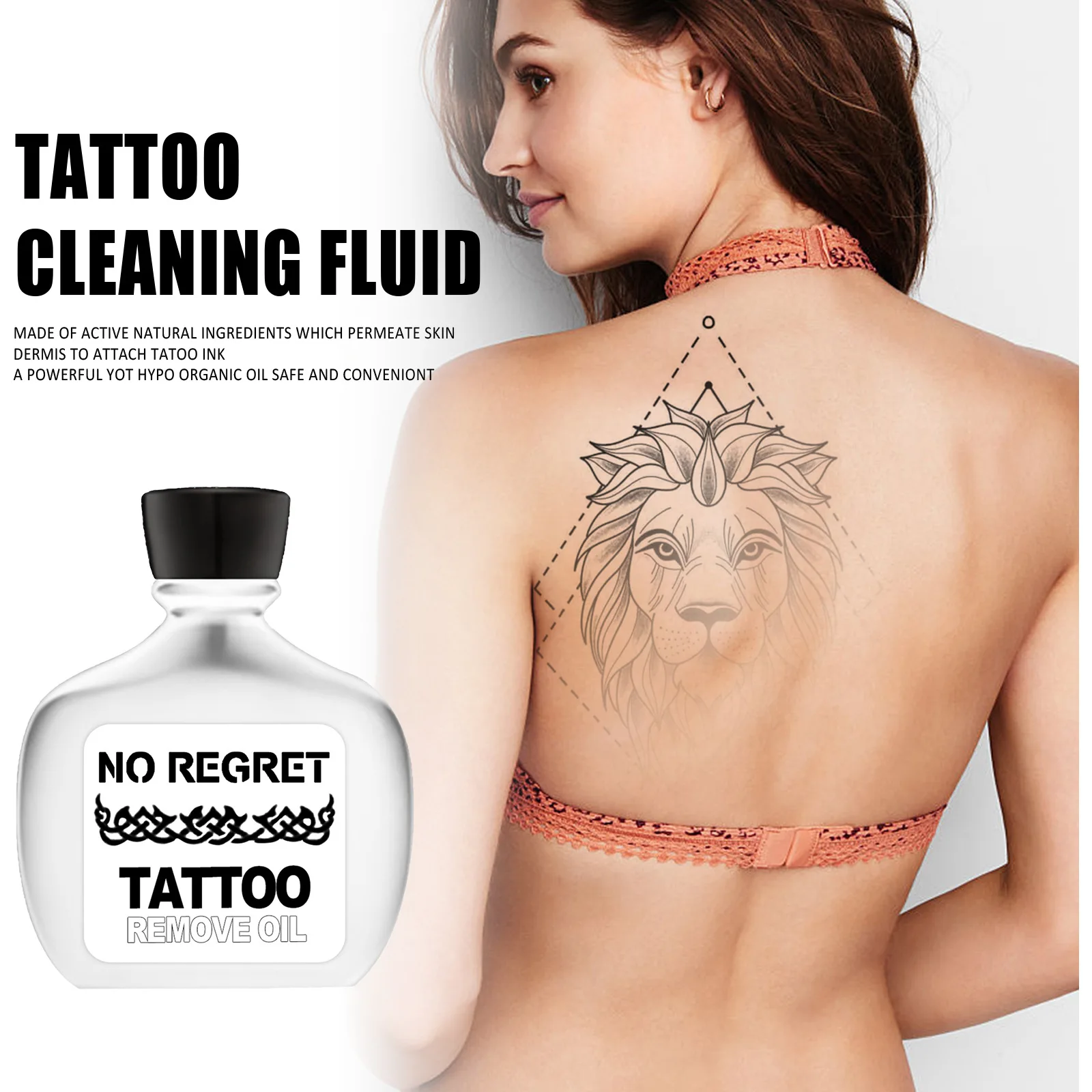 Permanent Tattoos Removal Oil  Cleaning Fluid for Fade Skin  Remover Moisturize Painless Safe Detergent Liquid Health Care 180ml