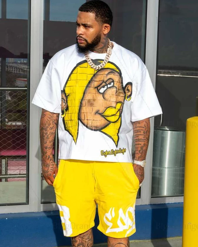 Футболка женская оверсайз в стиле Харадзюку с принтом сестры деррец большой