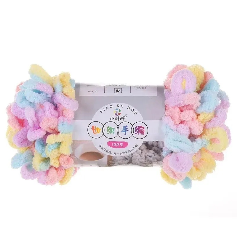 100 граммов Поточная нить с петлей для пальцев 7 метров Полиэстеровая шерсть Ручная вязаная домашняя вязанная одеяло Подушка Шарф Вязание Крупная сдельная работа.