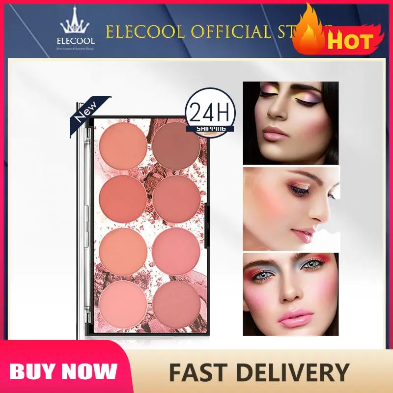 

8 Colors Blush Palette Lasting Mineral Pigment Blusher Powder Bronzer Cosmetics Contour Shadow Face Modification Makeup TSLM1