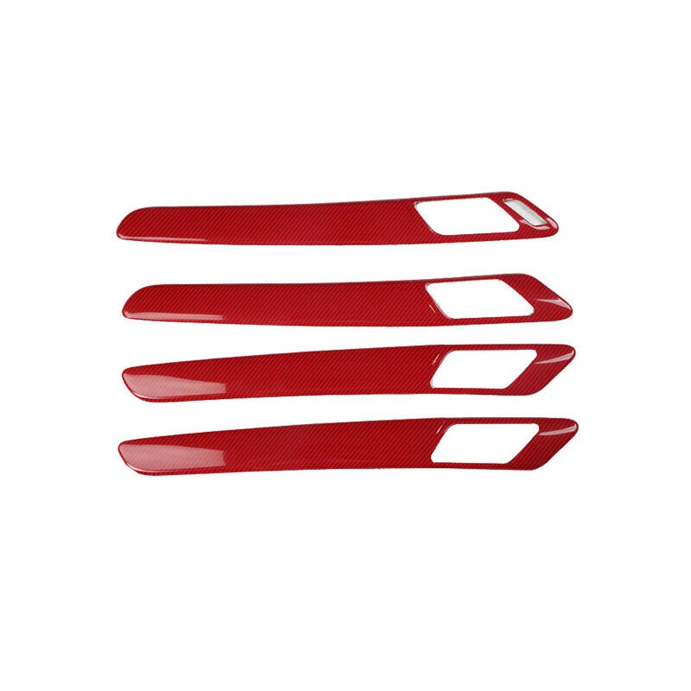 

Red Carbon Fiber Interior Inner Door Handle Cover Trim Panel Strip Decoration for Golf 6 MK6 - 2008-2012 Accessories