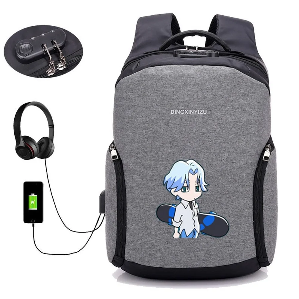 

Anime SK∞ Backpack Printing Breathable Leisure Anti-theft Canvas Schoolbag Teenager Unisex Large Capacity Outdoor Travel Bag